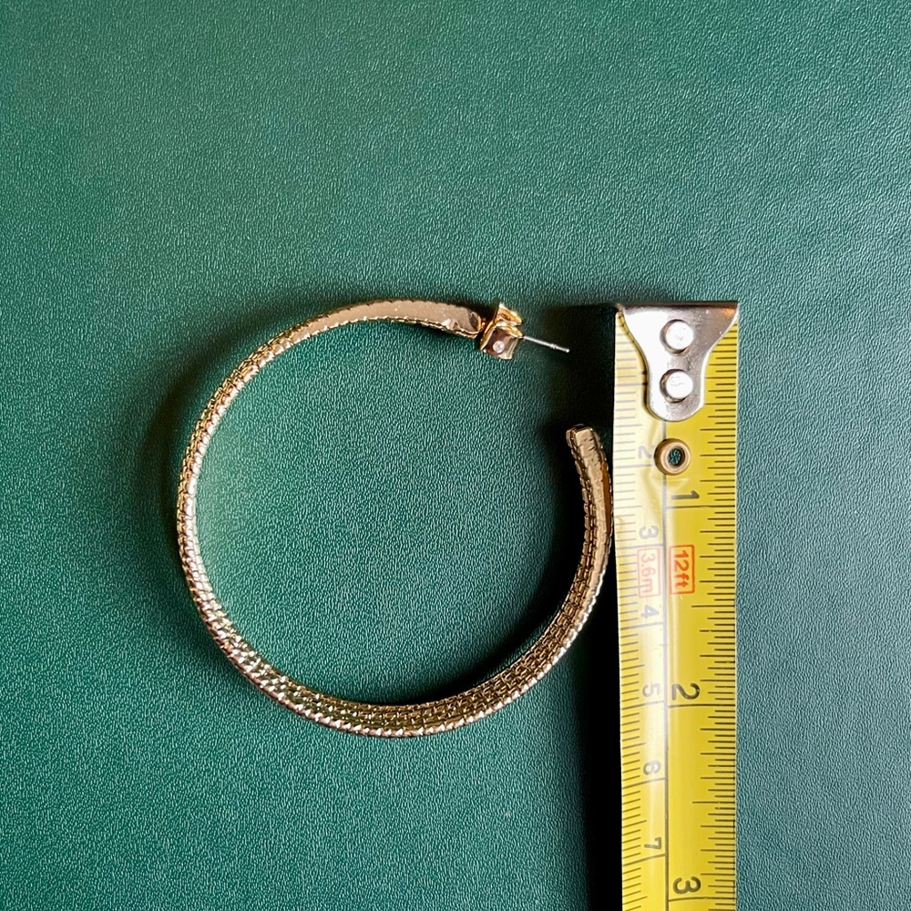 Anthropologie Layer Gold Hoops - Picture 3 of 3